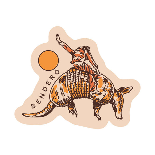 Armadillo Rodeo Sticker