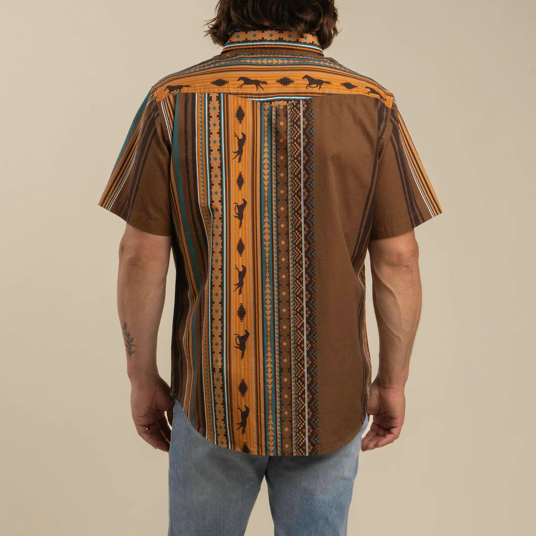 Serape Pearl Snap Short Sleeve