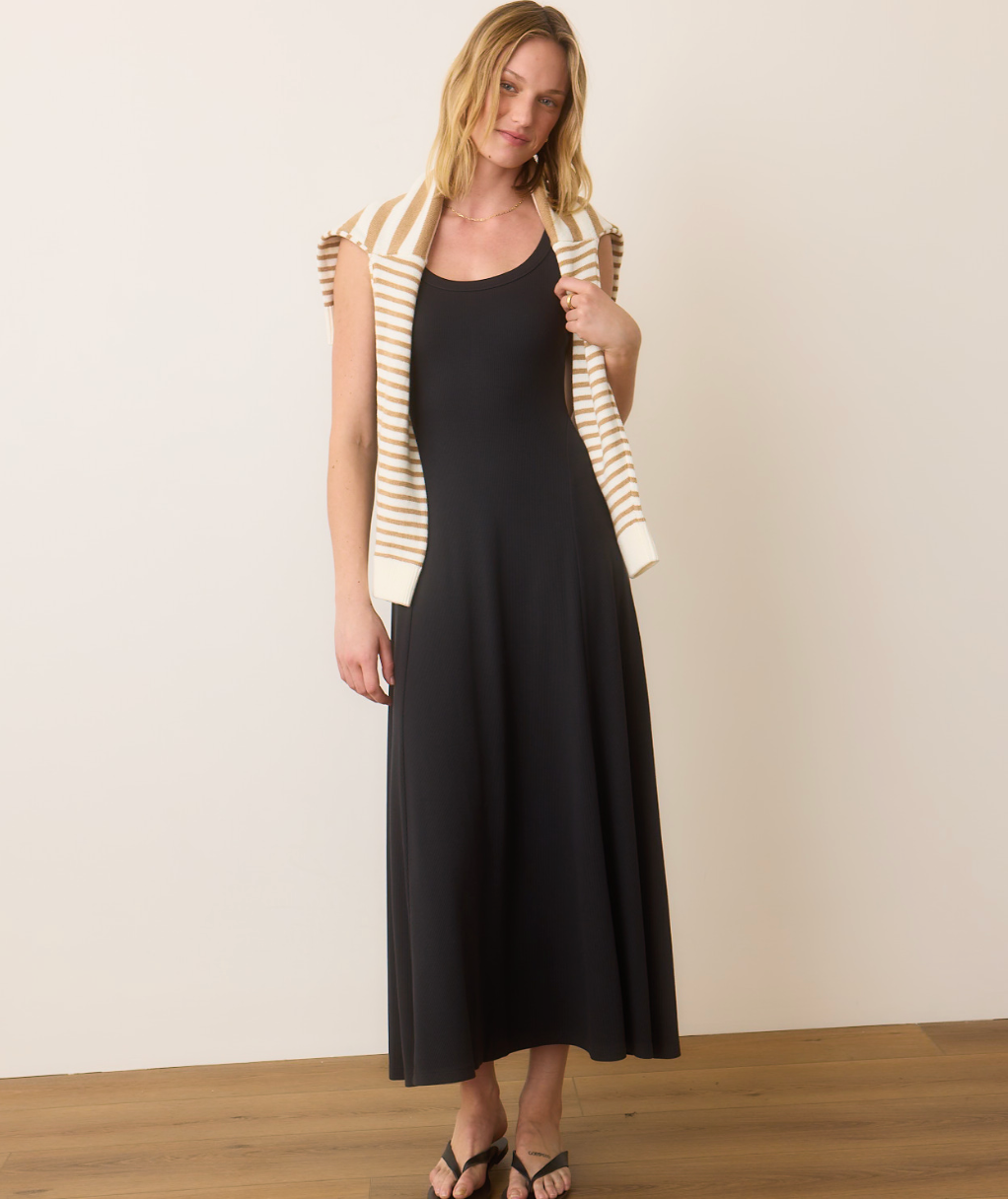 Lexi Rib Sun-In Scoop Neck Dress