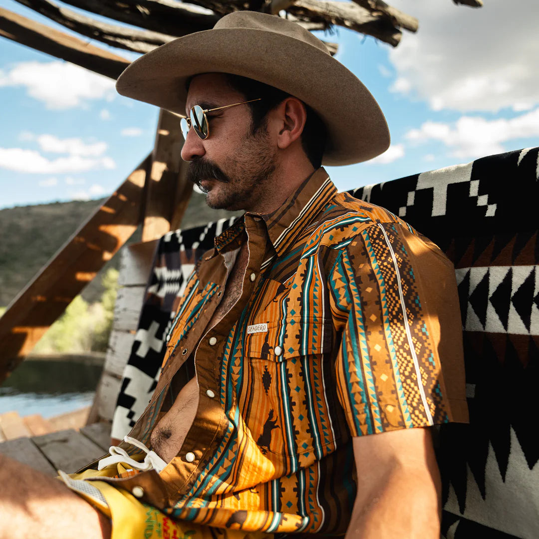 Serape Pearl Snap Short Sleeve