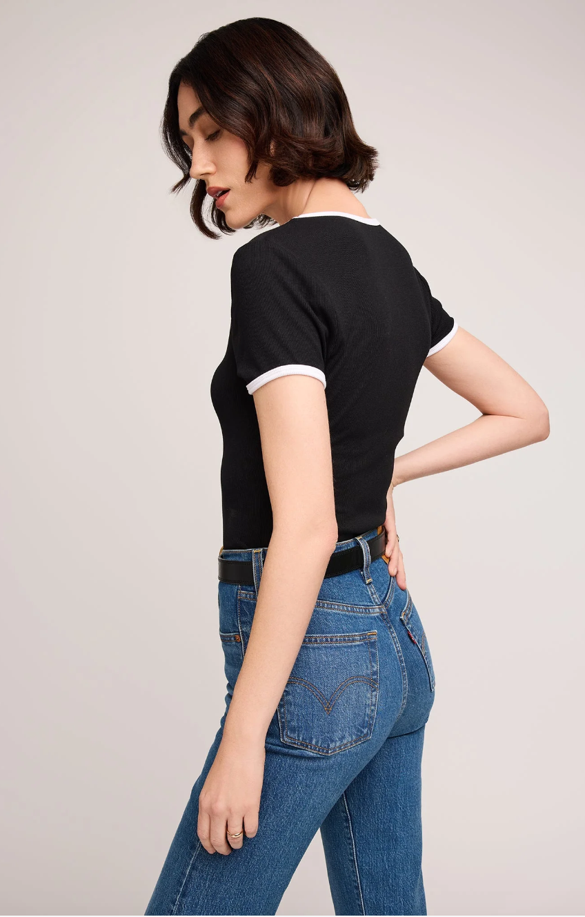 Shania Ribbed Ringer T-Shirt