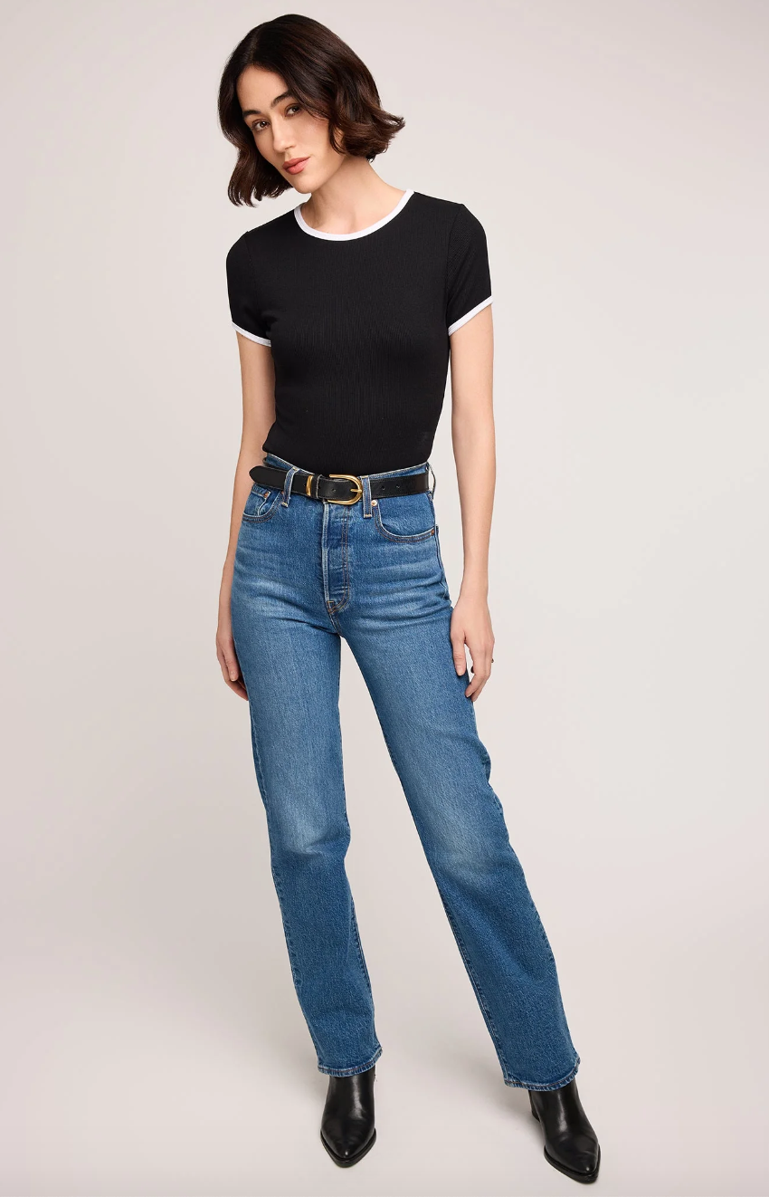 Shania Ribbed Ringer T-Shirt