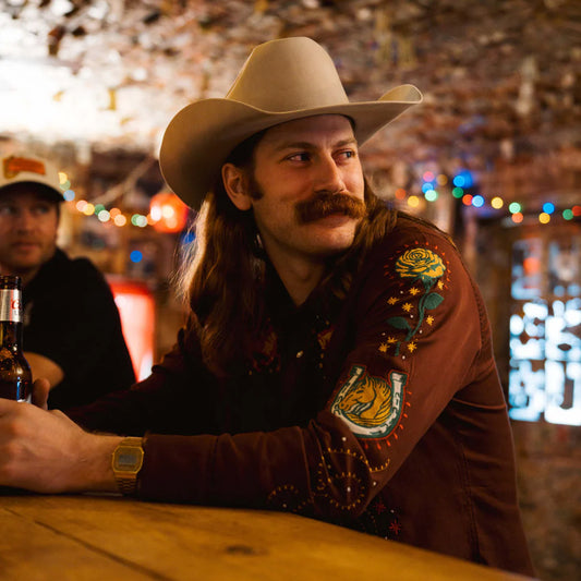 Show Pony Embroidered Western Pearl Snap Long Sleeve Shirt