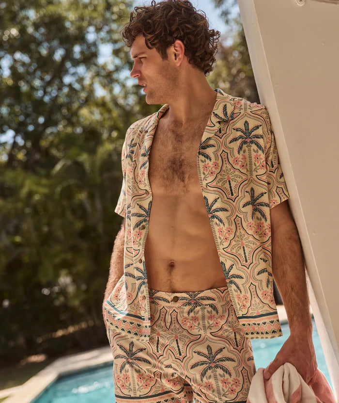 Tencel-Linen-Resort-Shirt-Border-Palm-Print-Vintage-Swim-Trunk-6in-Border-Palm-mstgoods.com