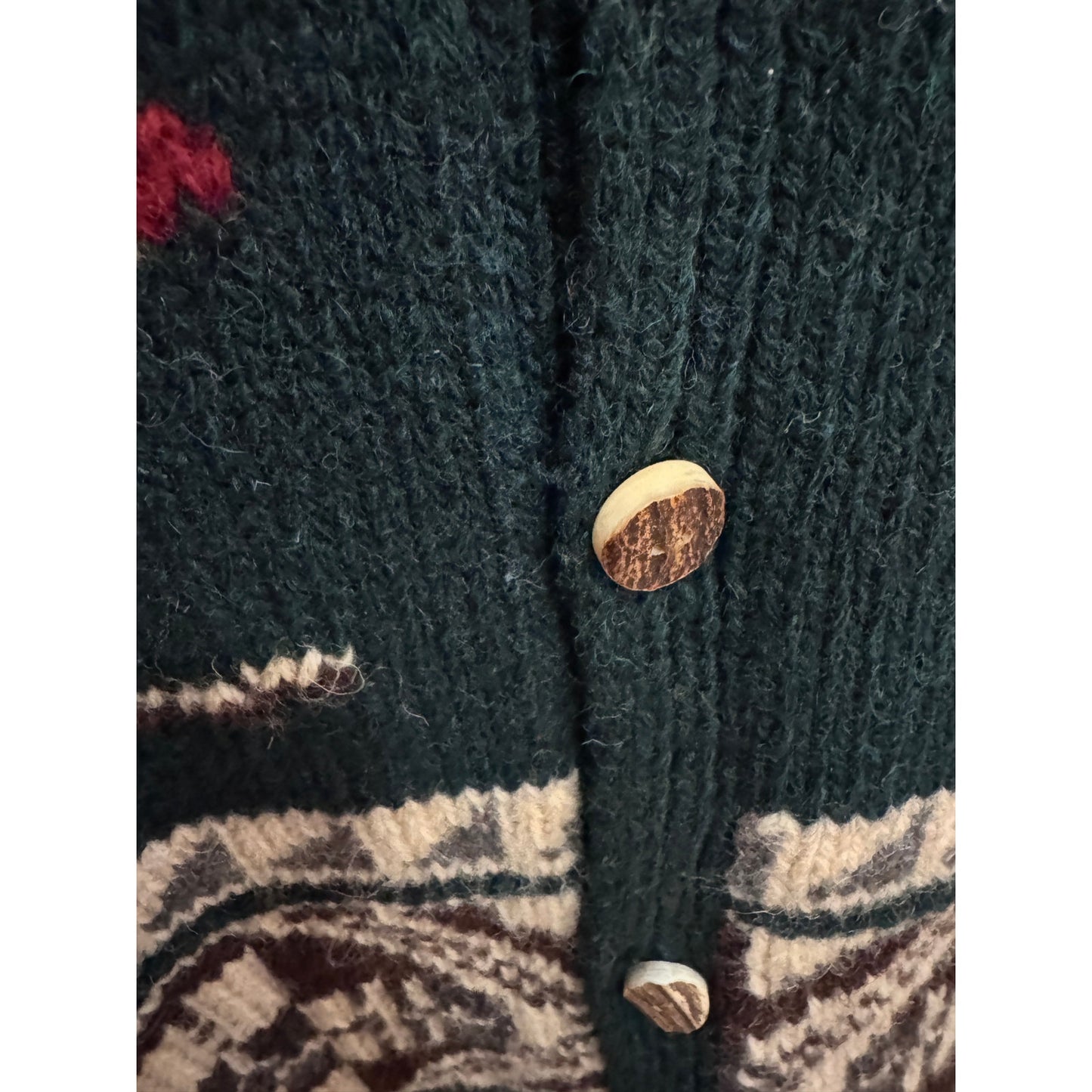 Vintage POLO by Ralph Lauren Wool Skier Pattern Cowichan Knit Sweater Size L