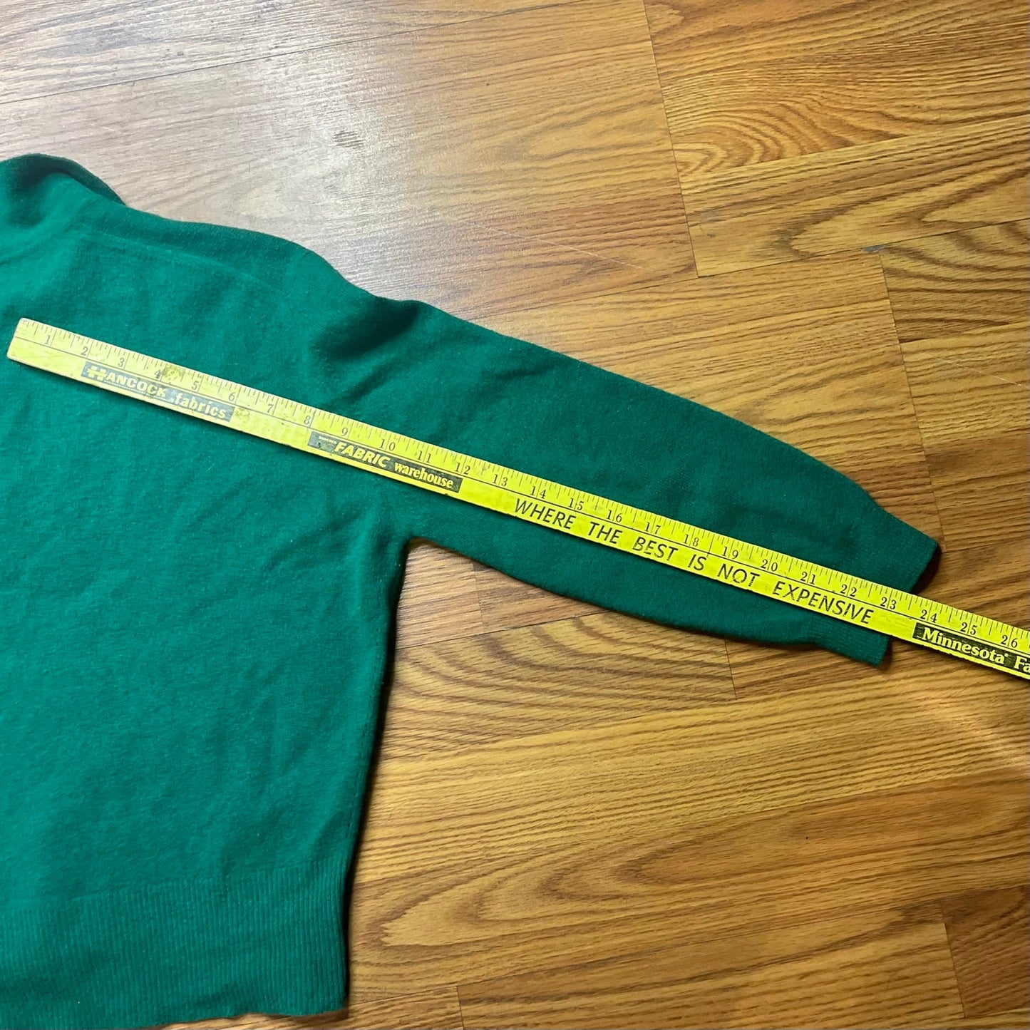 Vintage Ermileur Canterbury Green Lace Up Wool Sweater Women's M Mod Ivy Preppy