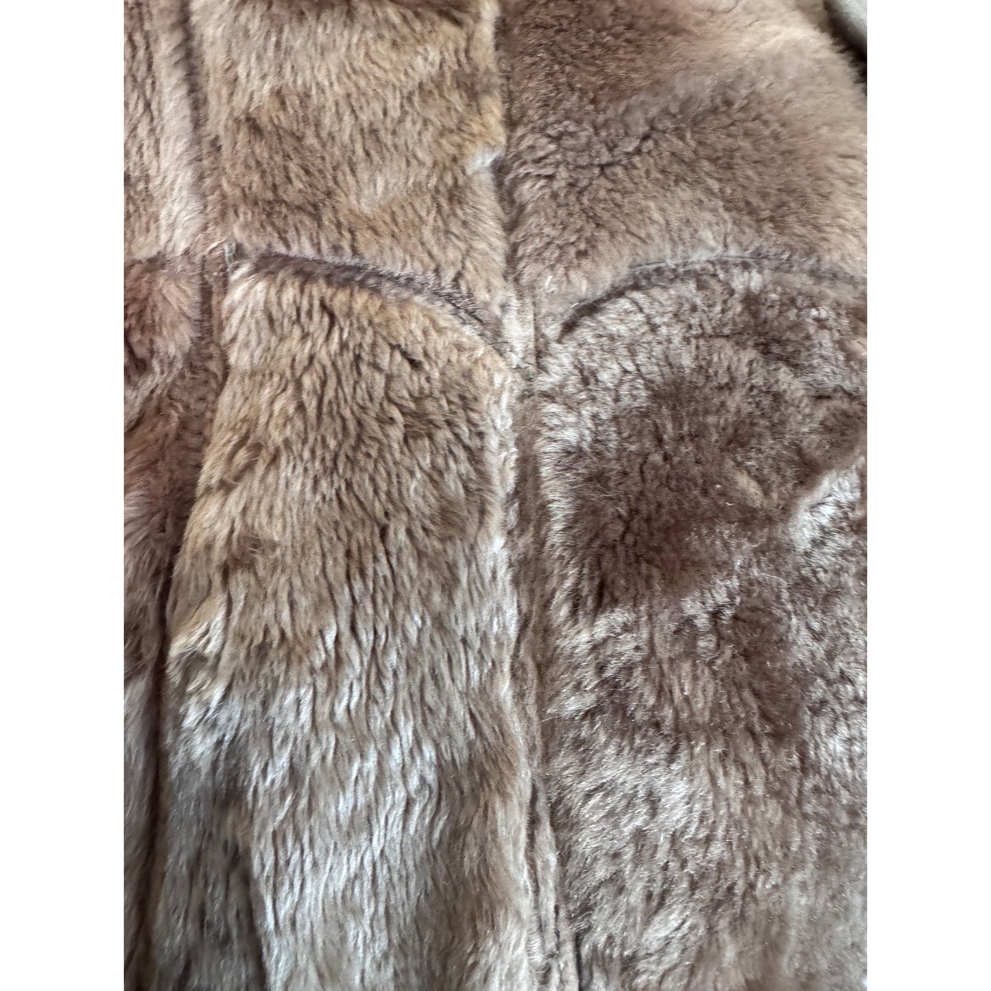 Vintage Sheepskin Shearling Fur Suede Penny Lane Style Medium Women Fitted