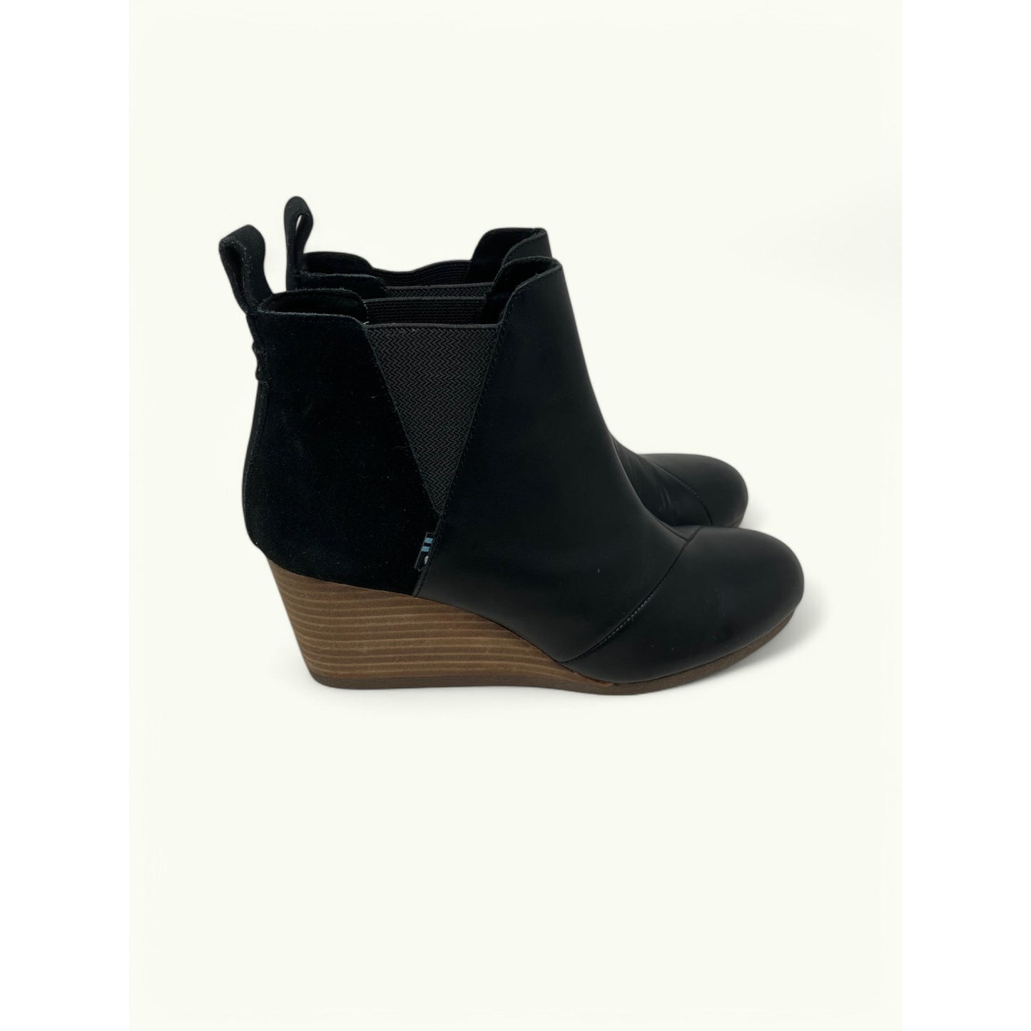 Toms Womens Kelsey Leather Suede Wedge Boots Womens Size 8