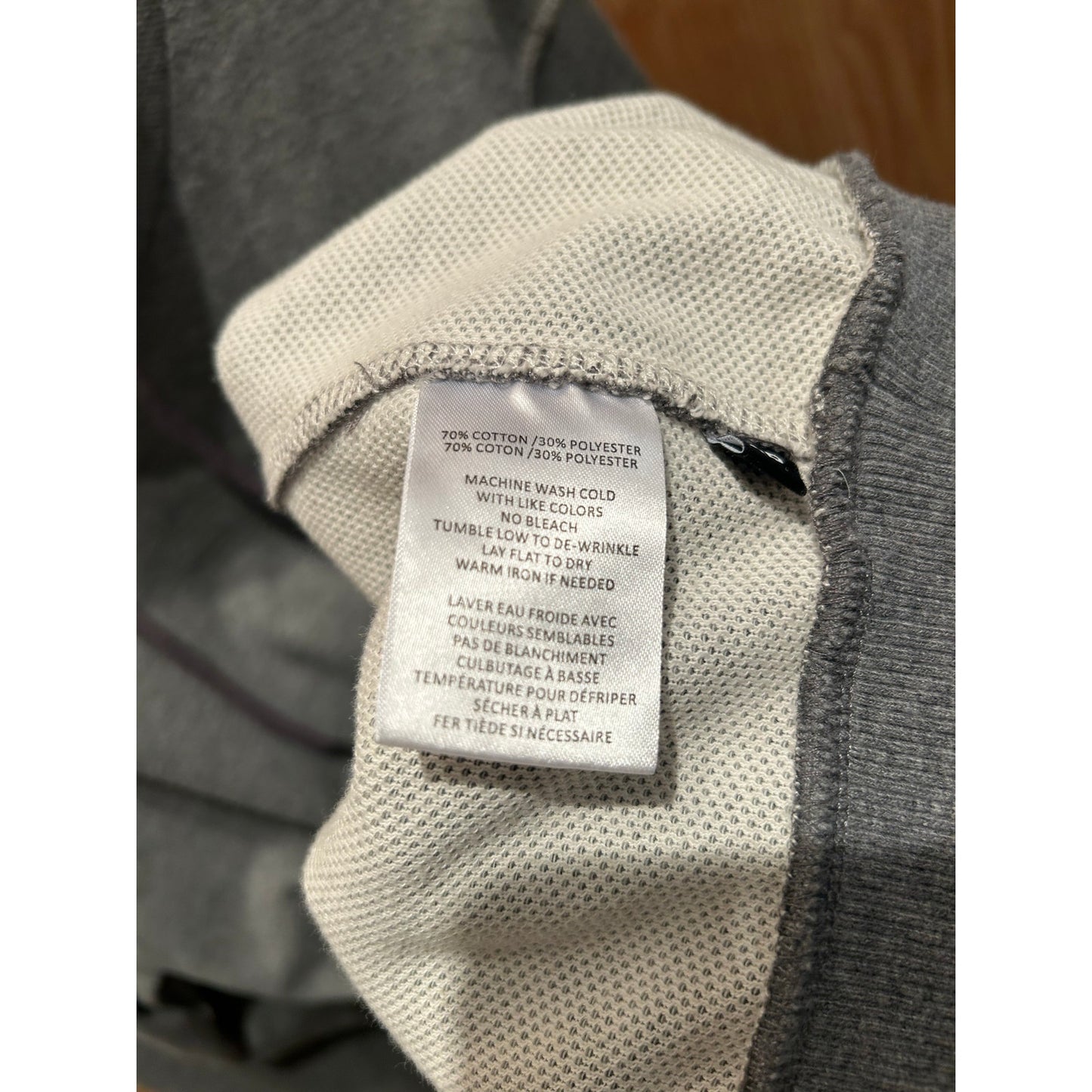 Robert Barakett Sweater Gray Knit Pullover Drawstrings Men's Medium