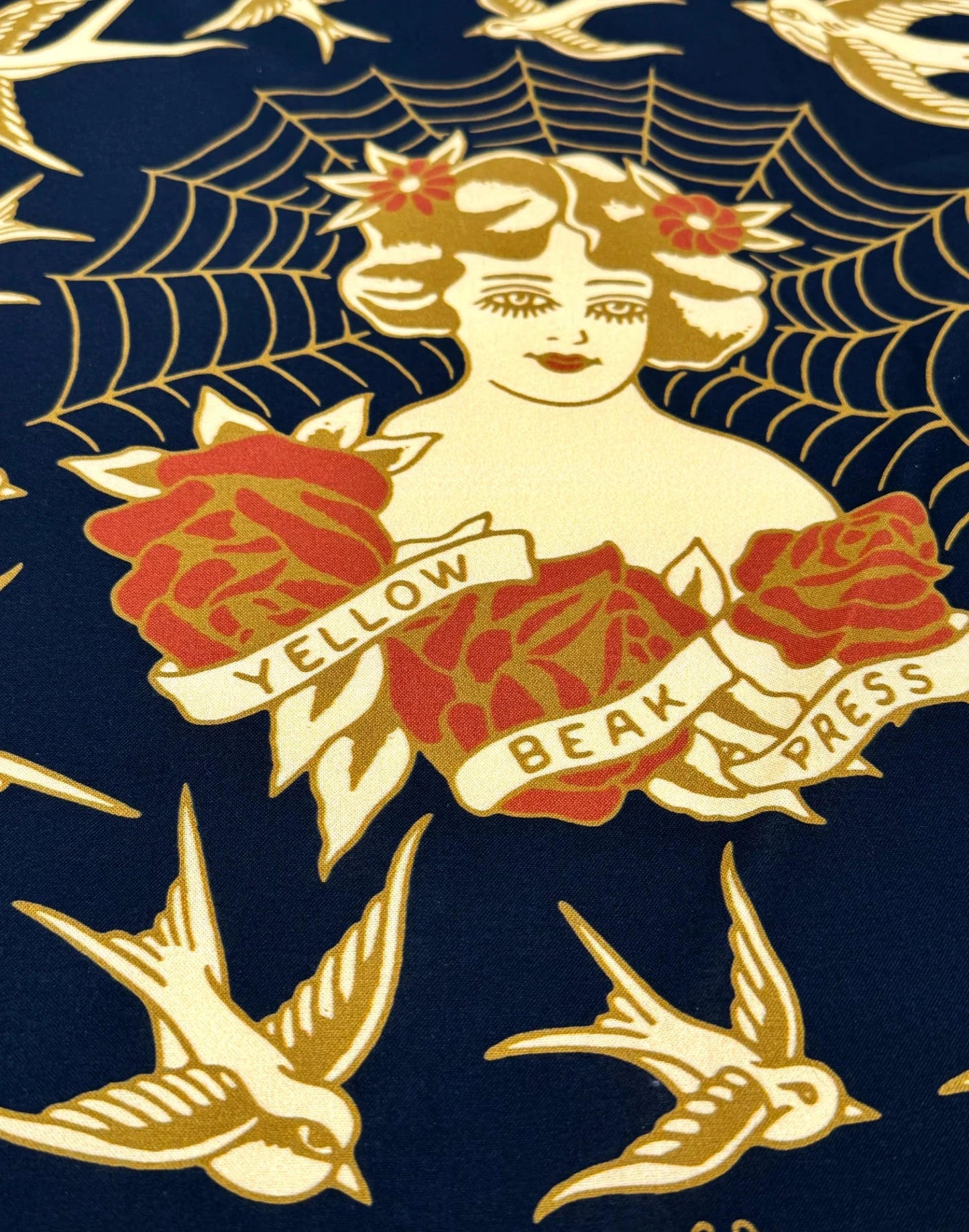 Black Spiderweb Bandana - MST GoodsYellow Beak Press