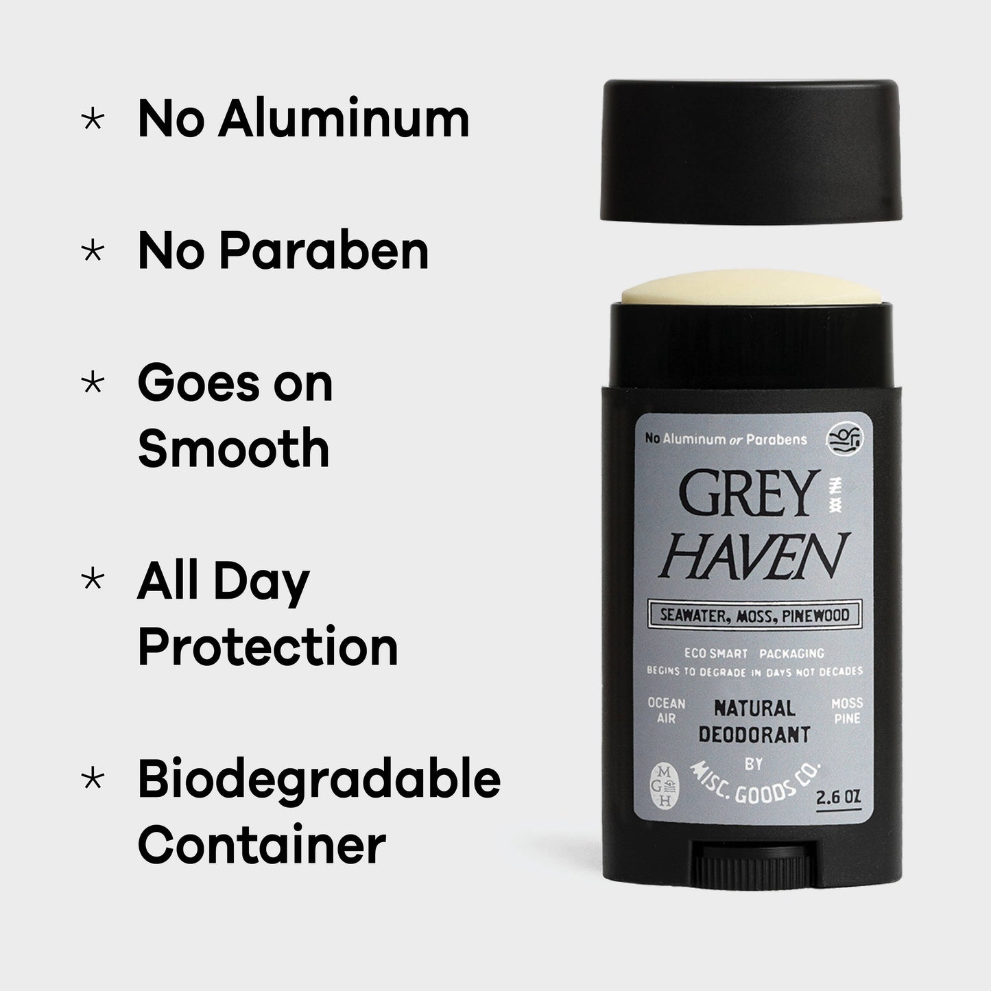 Greyhaven Natural Deodorant | No Aluminum or Parabens