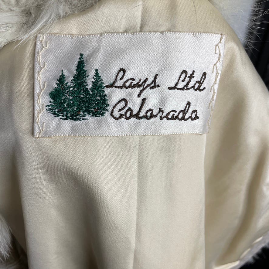 Vintage Natural Blue Fox Fur Vest Lays Furs Women's Large Lined
