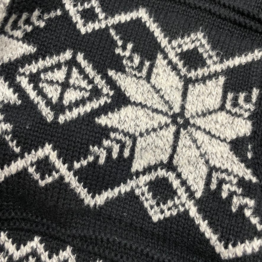 Vintage Chaps Ralph Lauren Henley Sweater Snowflake 1005 Cotton Men's Med