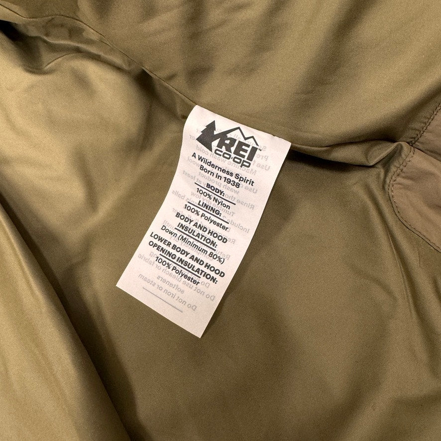 REI Co-op Norseland Down Insulated Parka 2.0 Women's Small Tan Khaki
