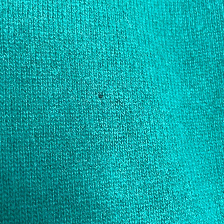 Vintage Deans of Scotland Lambswool Rabbit Fur Sweater Green Pullover Med