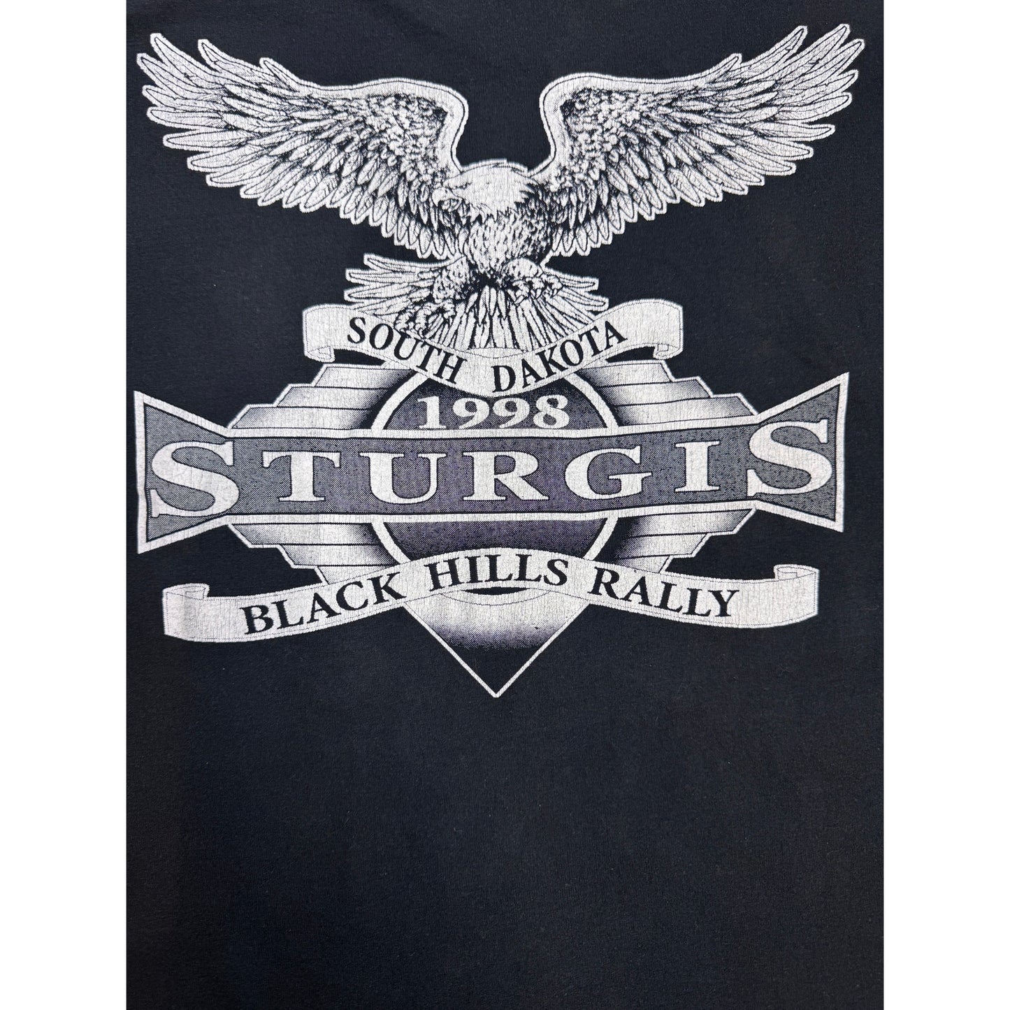 Vintage T-Shirt Bad to the Bone Sturgis 1998 Harley Davidson Biker Design XL