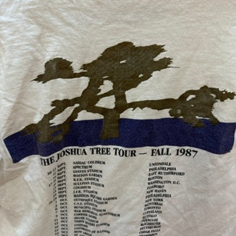 Vintage U2 The Joshua Tree Tour Tee Shirt 1987 Size Large USA Made Screen Stars