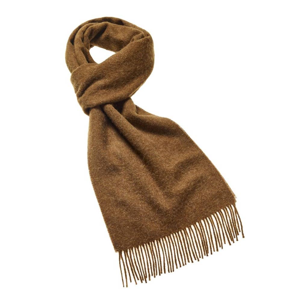 Black Plain Merino Lambswool Scarf