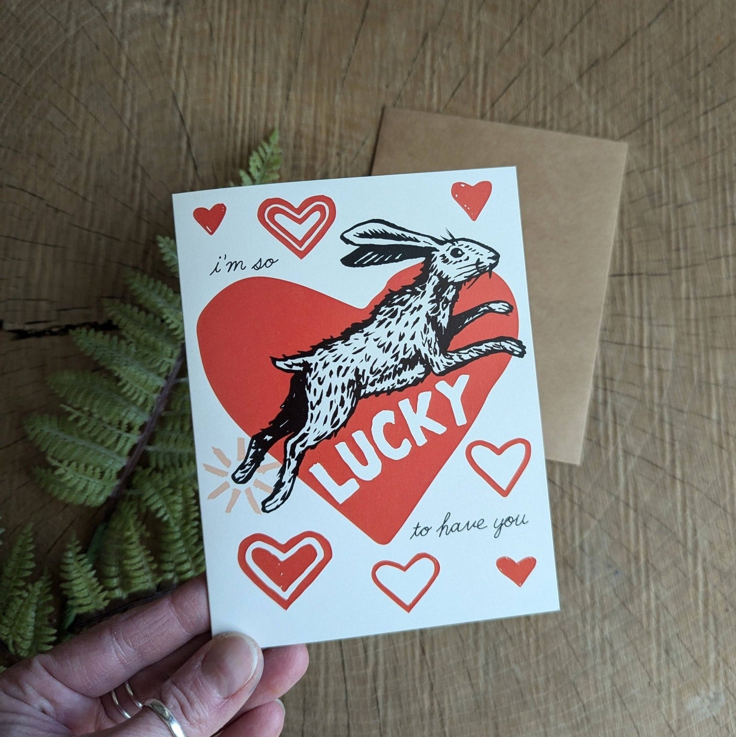 Greeting card | i'm so lucky to have you - love rabbit Valentine - MST Goodsilikesara | art + goods