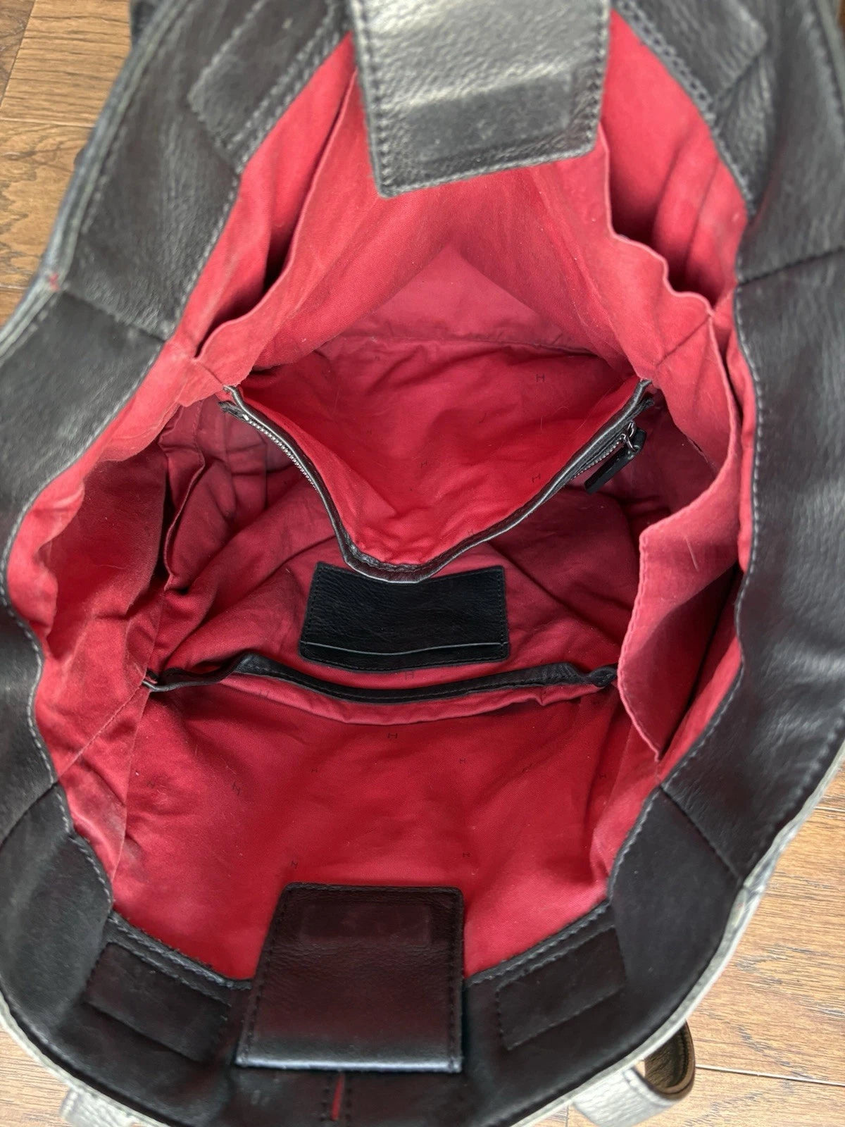 Hammitt Otis Leather Tote Black Gunmetal