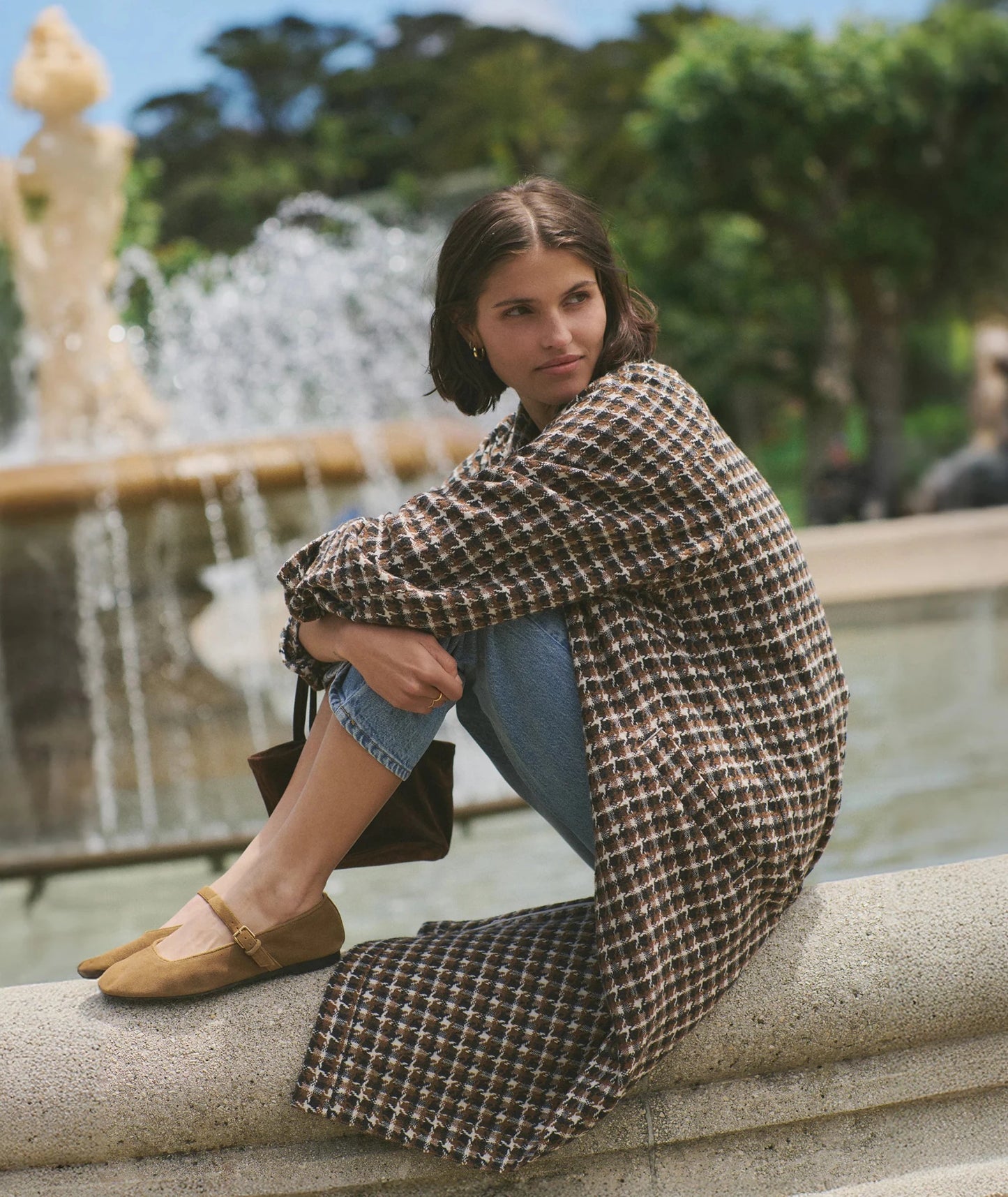 Hayes Houndstooth Trench Coat - MST GoodsMarine Layer