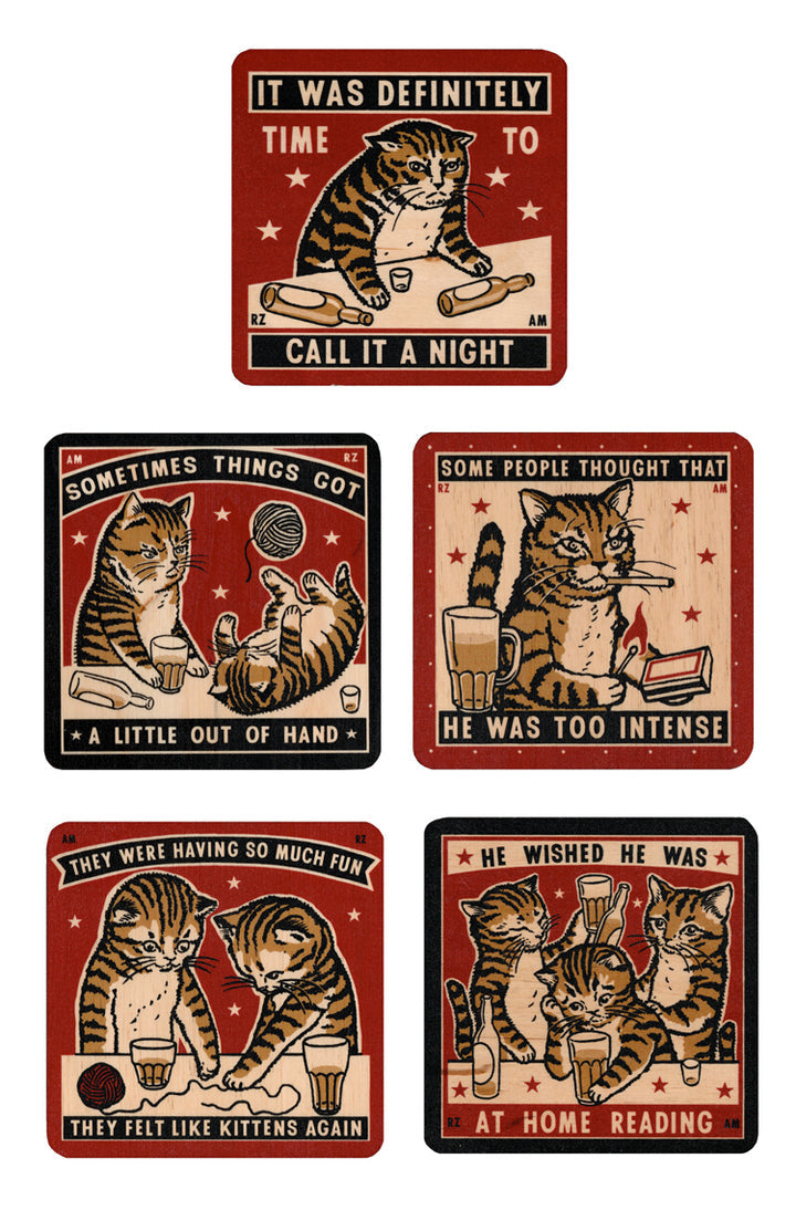 Drunk Cat Coasters