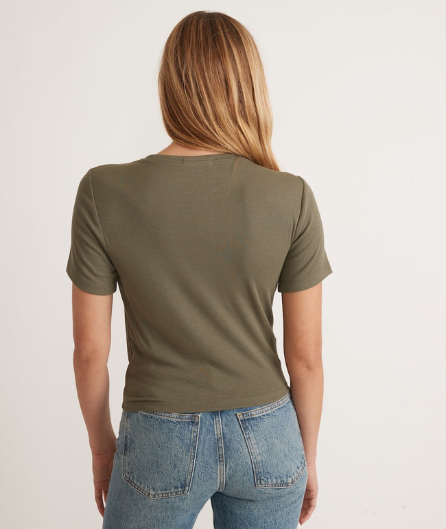 Lexi rib twist front top