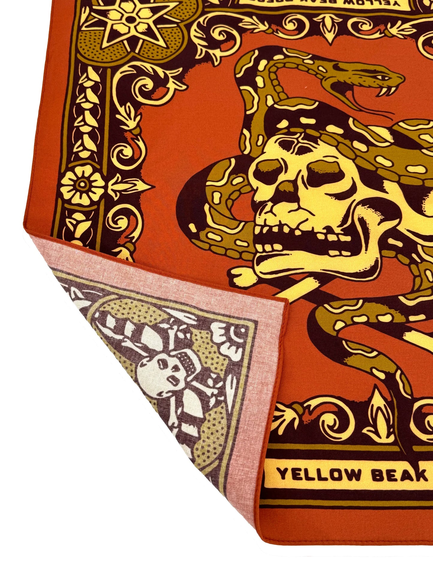 Maroon Skull Bandana