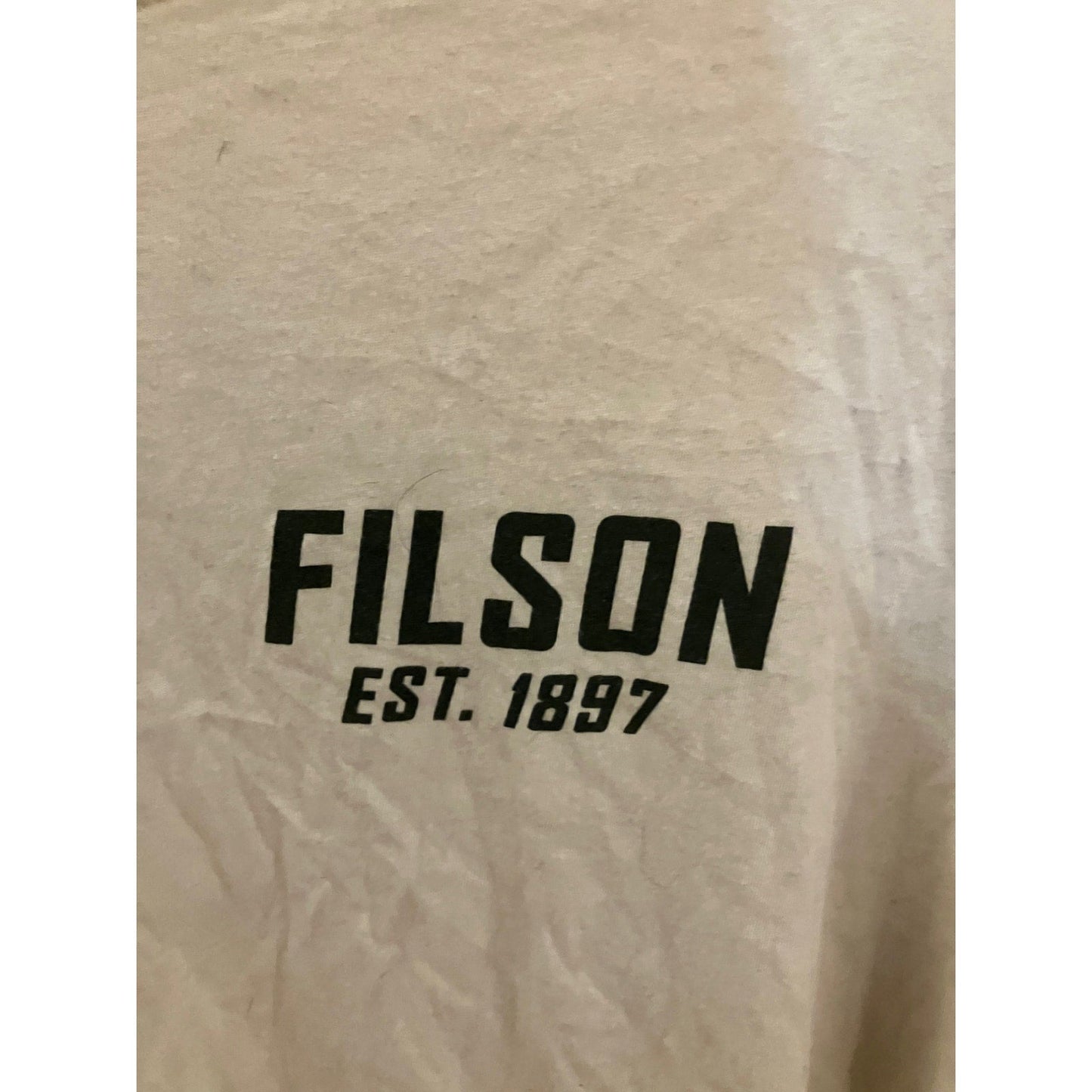 Mens White Filson Co Mountain Logo T-Shirt - MST GoodsFilson