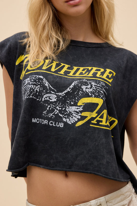 Nowhere Fast Cropped Muscle Tank