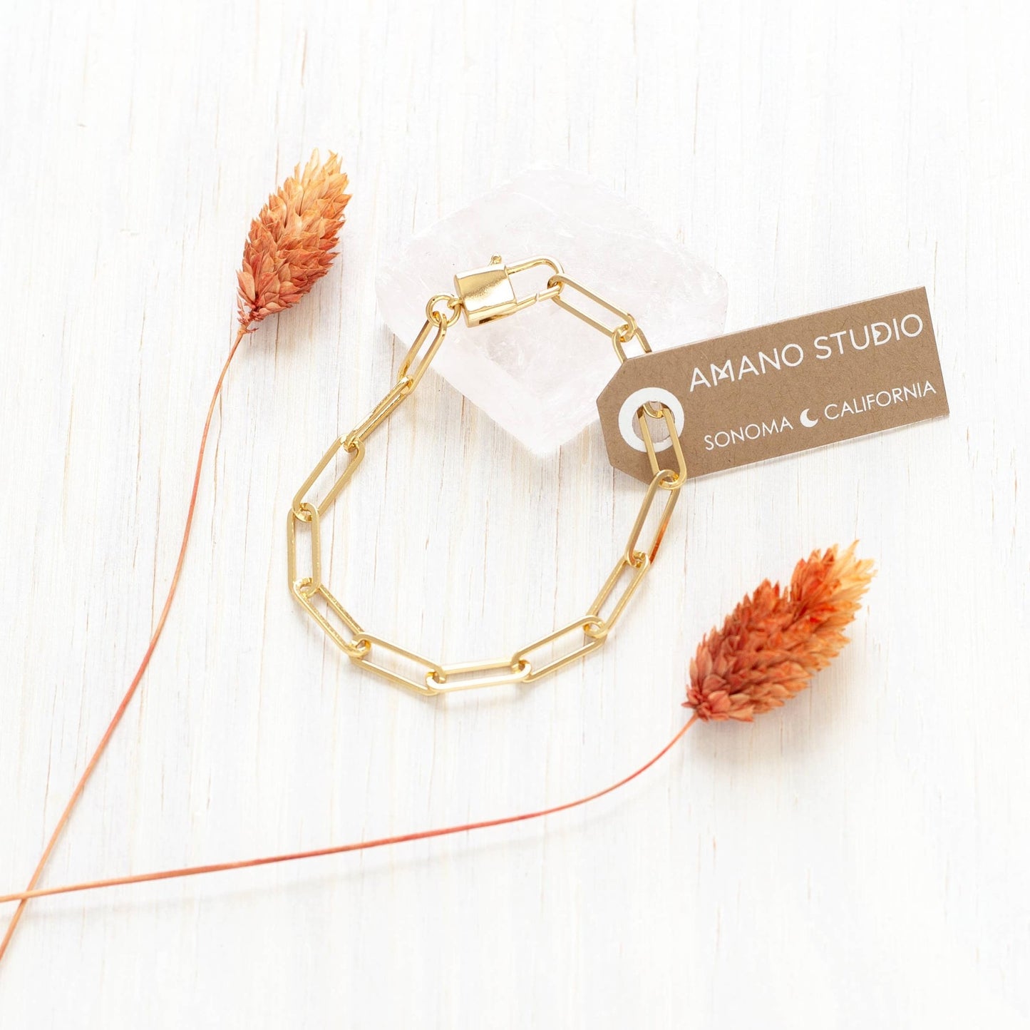 Paperclip, Padlock Statement Chain Bracelet - MST GoodsAmano Studio