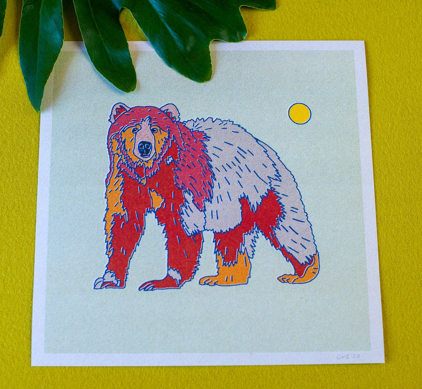 Rainbow Bear 12x12 - MST GoodsArt PrintCaroline Clark