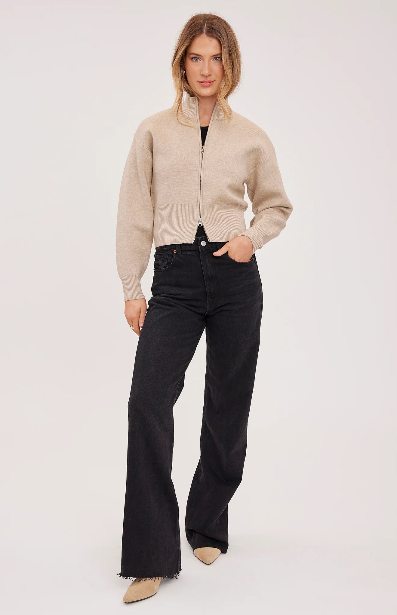 Rowan Zip Sweater - MST GoodsGentle Fawn