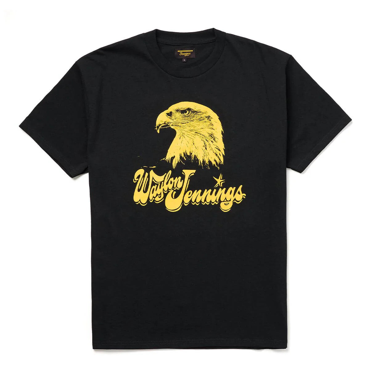 Seager x Waylon Jennings Eagle Tee Vintage Black