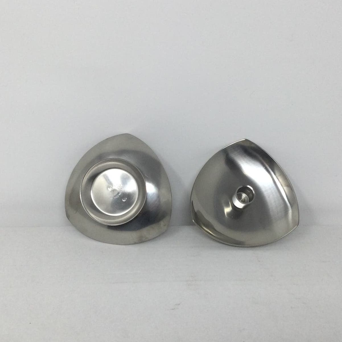 VTG NEW! Selandia Danish Candle Holders Stainless Steel Set NIB Mid Century