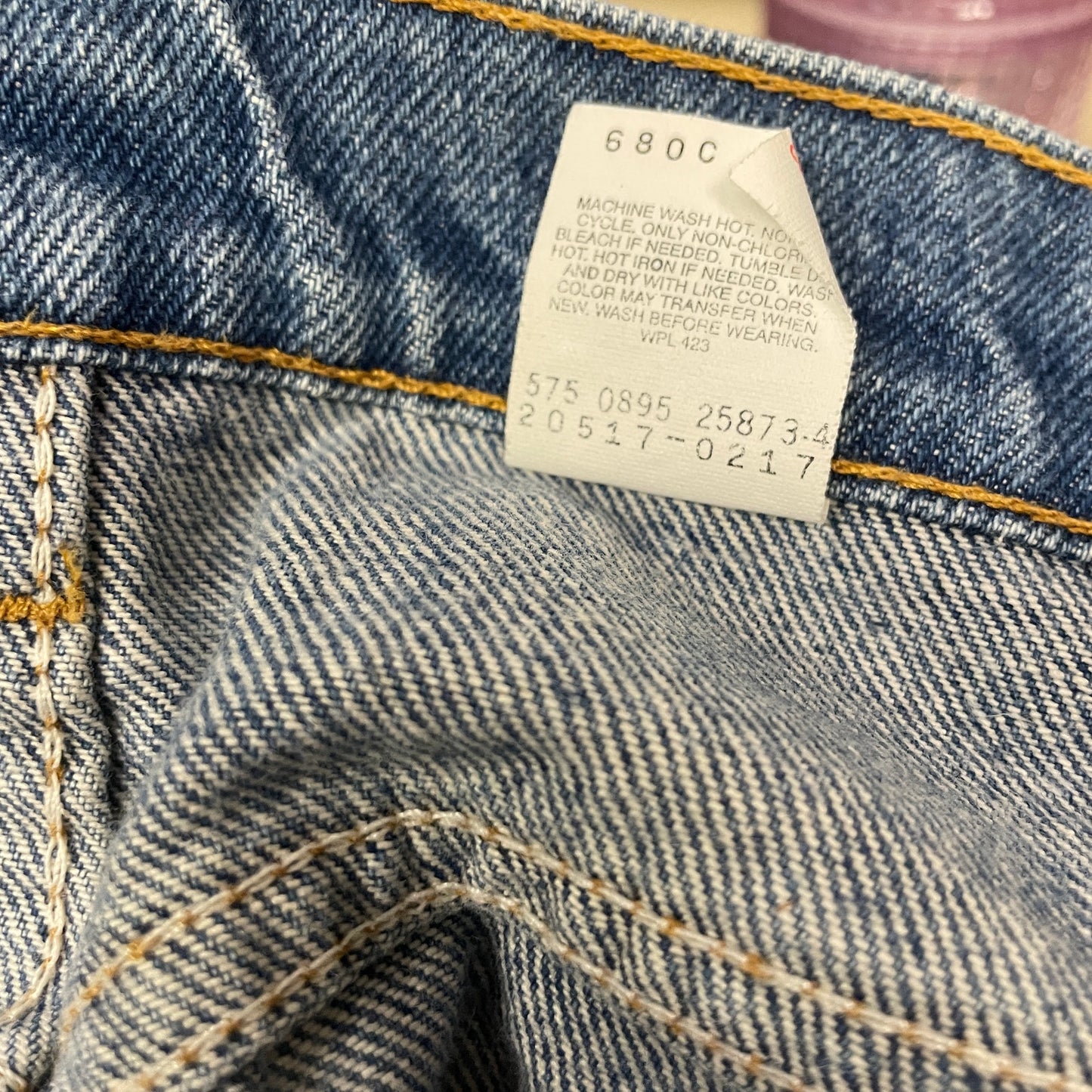 Vintage 1995 Levi's Denim Jeans 517 34x34 Medium Wash Orange Tab 1990s B