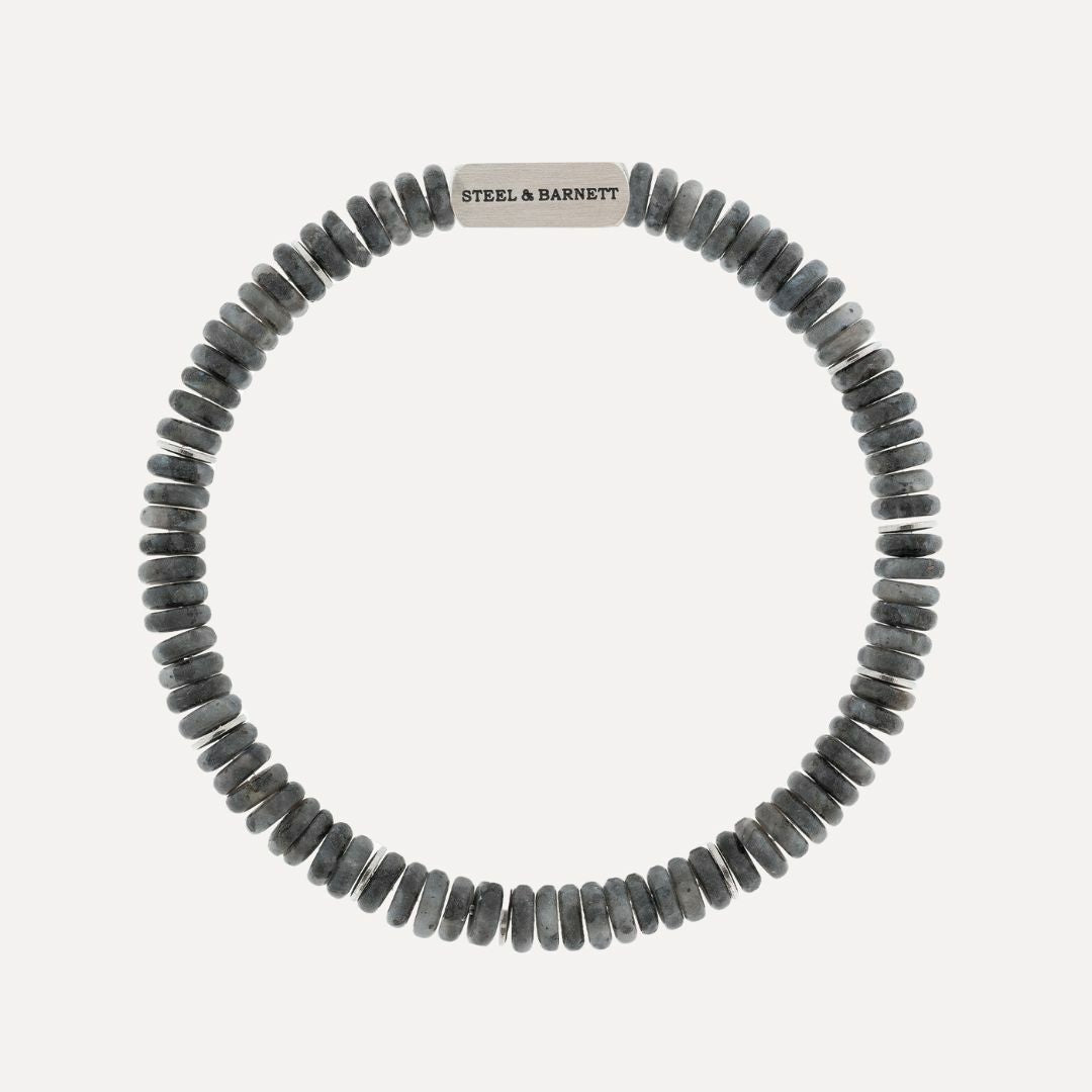 Two Tone Disc Gemstone Bracelet