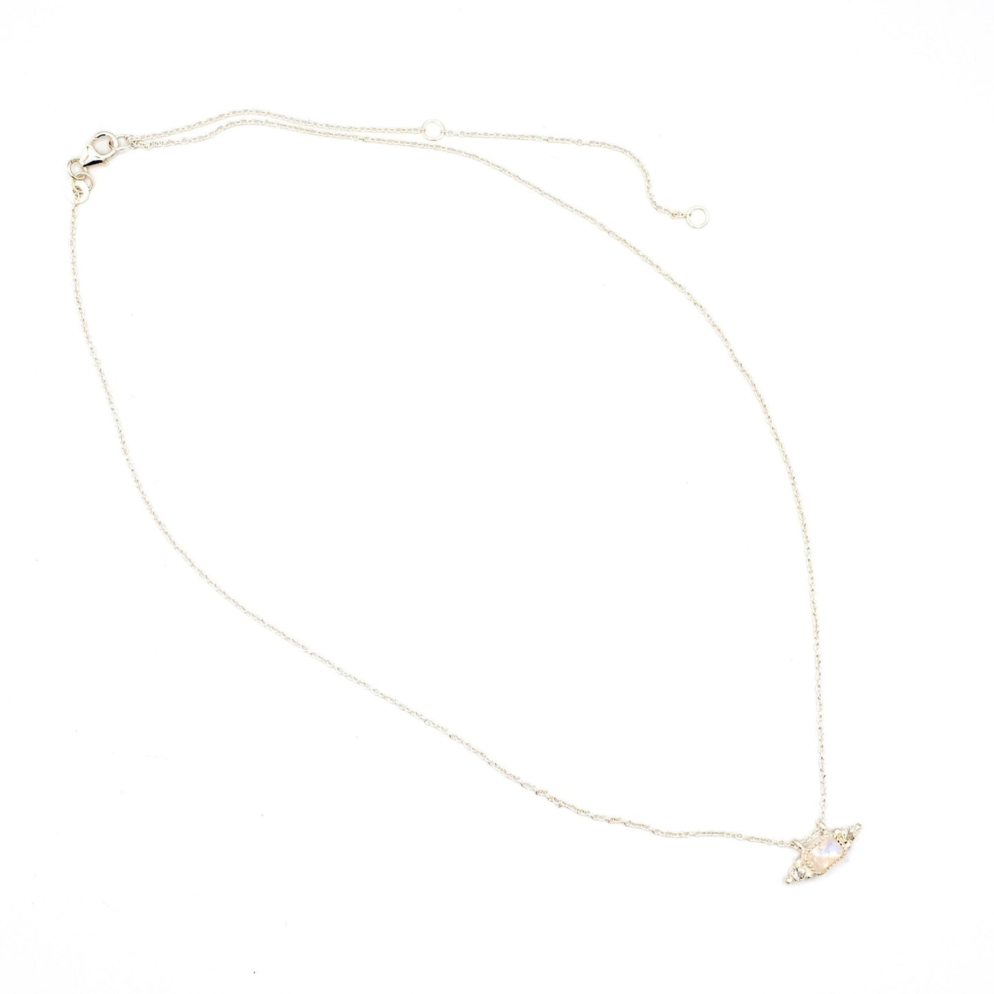 Sterling Silver Moonstone Bar Necklace - MST GoodsBaizaar