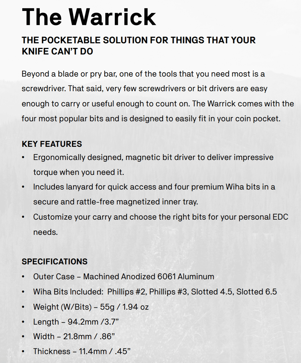 The Warrick Bit Driver - MST GoodsScrewdriversThe James Brand