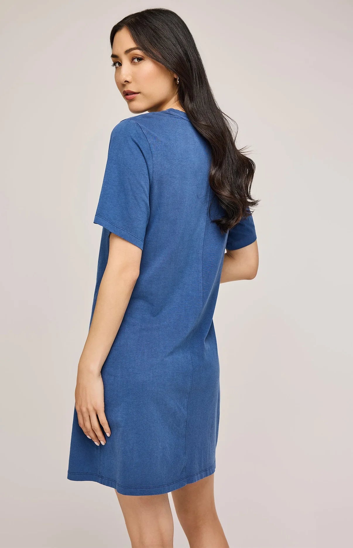 navy blue womens tshirt dress