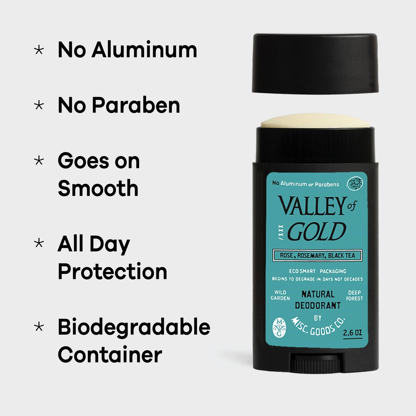Valley of Gold Natural Deodorant | No Aluminum or Parabens - MST GoodsMisc Goods Co.