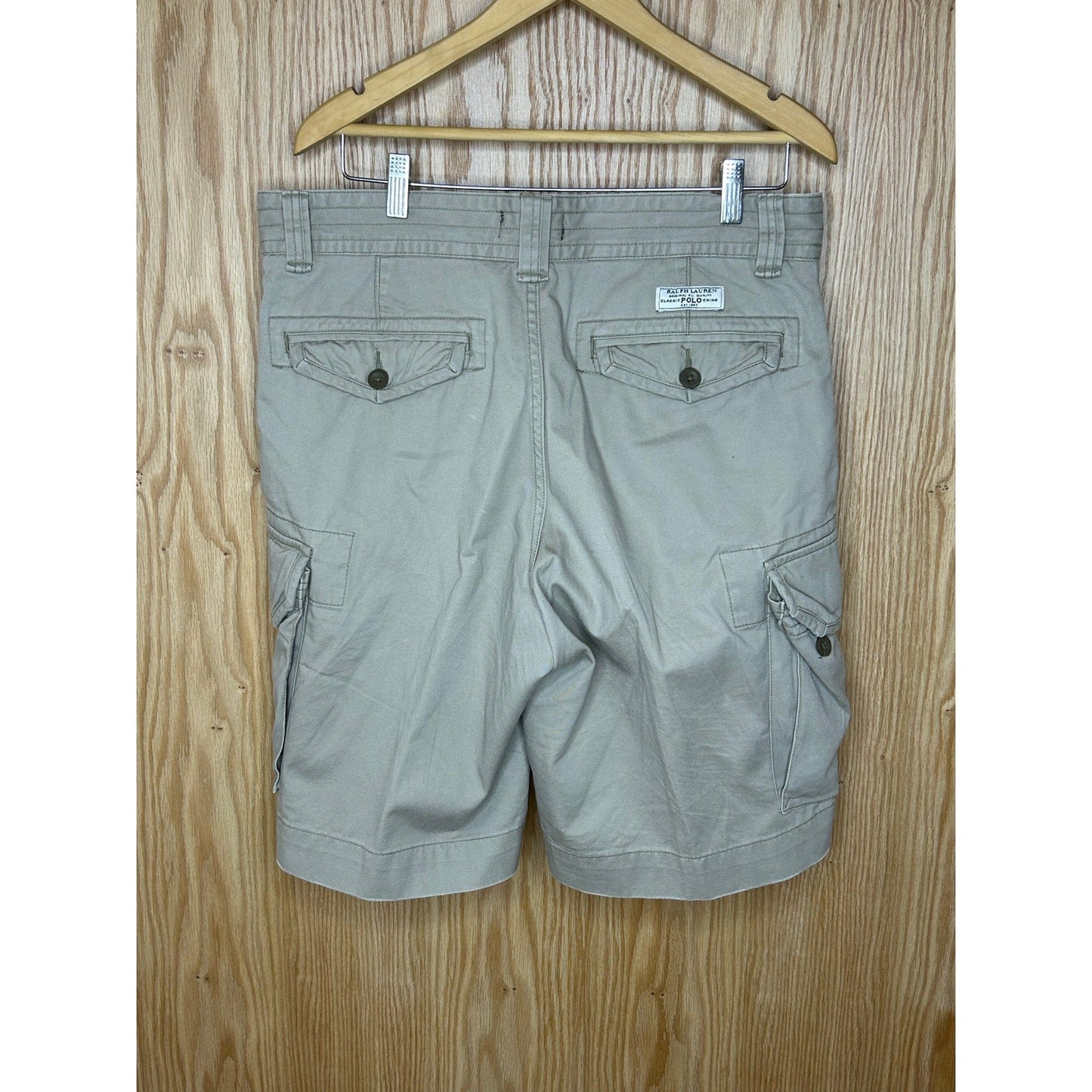 Vintage 1990s Polo Ralph Lauren Khaki Cargo Shorts - MST GoodsPolo Ralph Lauren