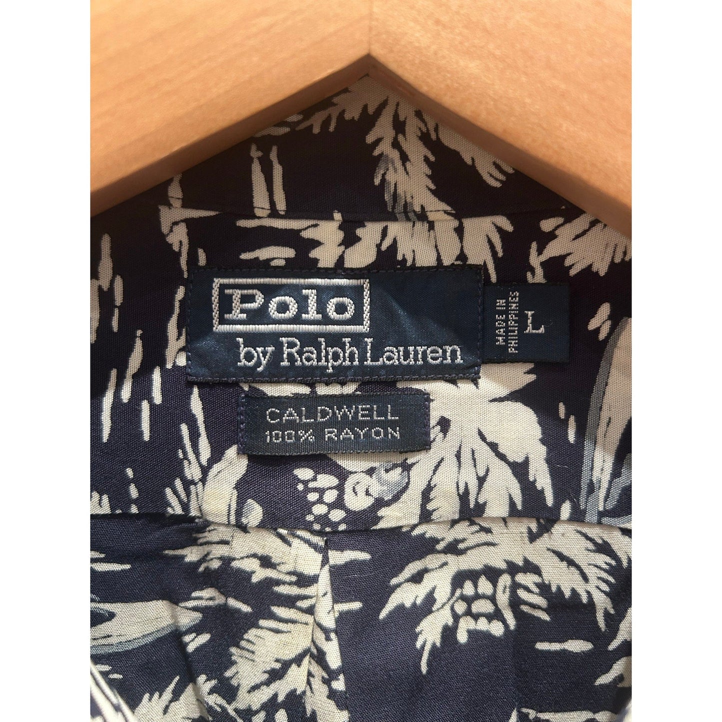 Vintage 90s Polo Ralph Lauren Tropical Hawaiian Men's Caldwell Rayon Palm Tree L - MST GoodsPolo by Ralph Lauren