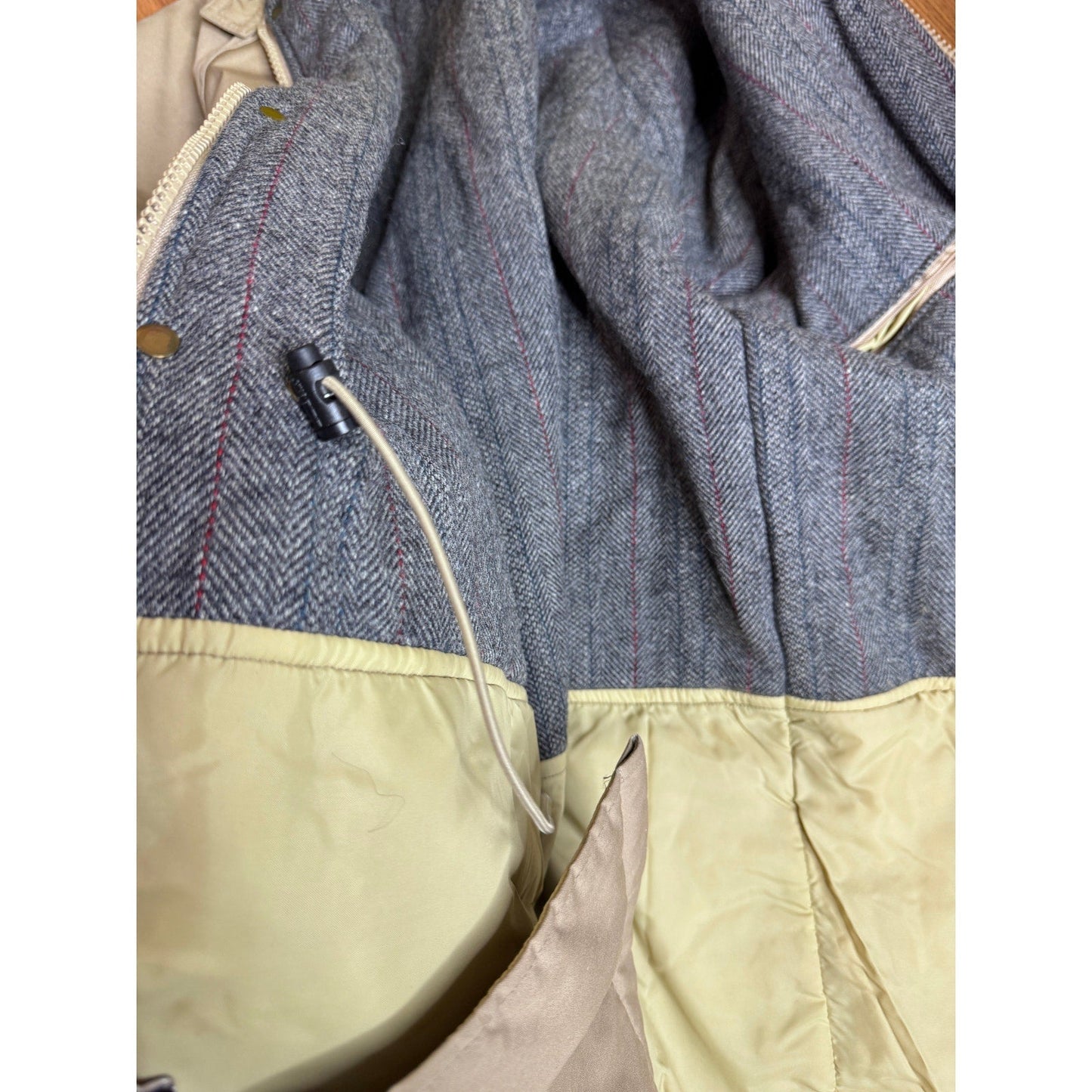 Vintage LL Bean Khaki Tan Stadium Parka Overcoat Mens Wool Lined M Men's - MST GoodsL.L.Bean