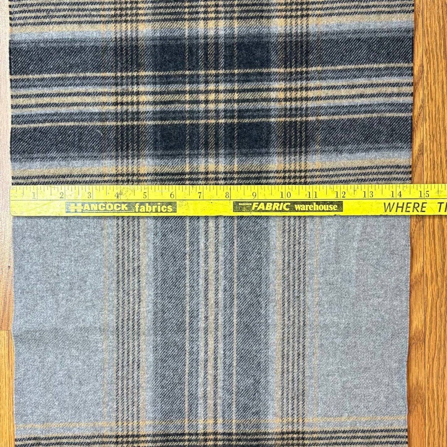 Vintage Pure Cashmere Scarf Plaid Gray Black Tan Fringe USA Made - MST GoodsAmicale