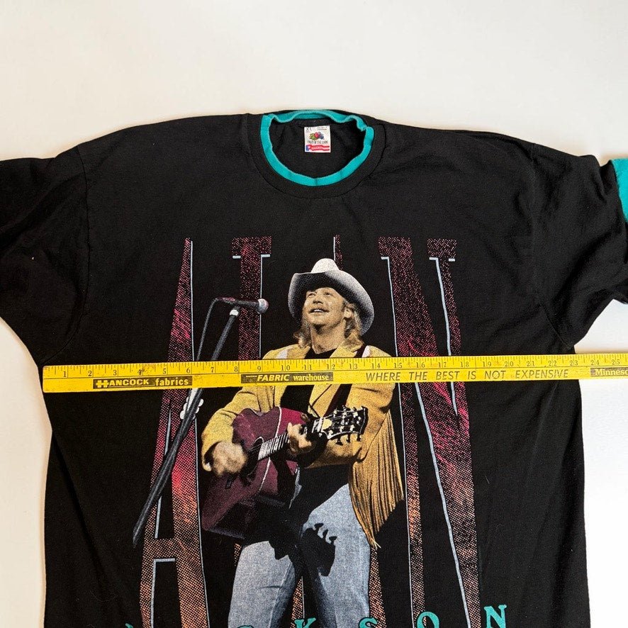Vintage Top Vintage 1990s Alan Jackson On Tour Graphic Band T-shirt USA Made - MST GoodsFruit of the Loom