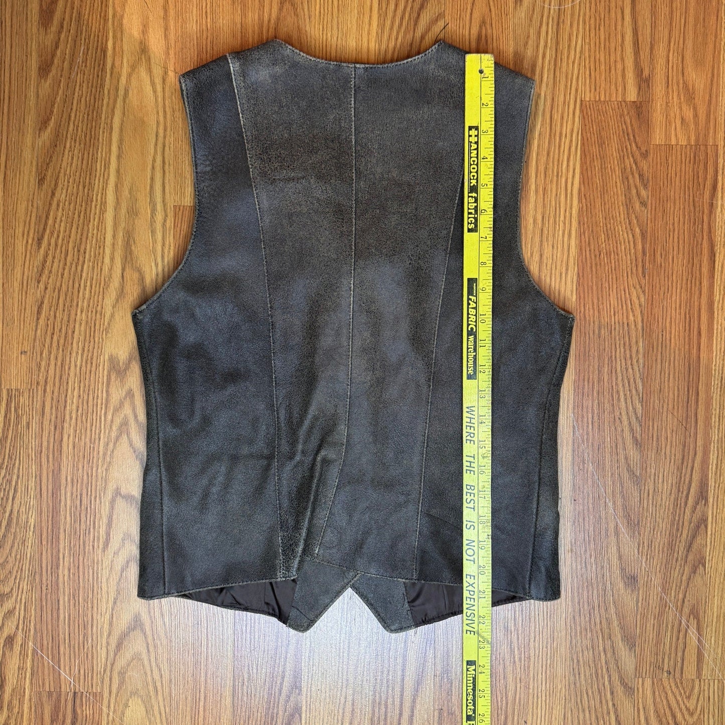 Vintage Y2k Mavericks Leather Vest Distressed Brown Women's Small - MST GoodsMavericks