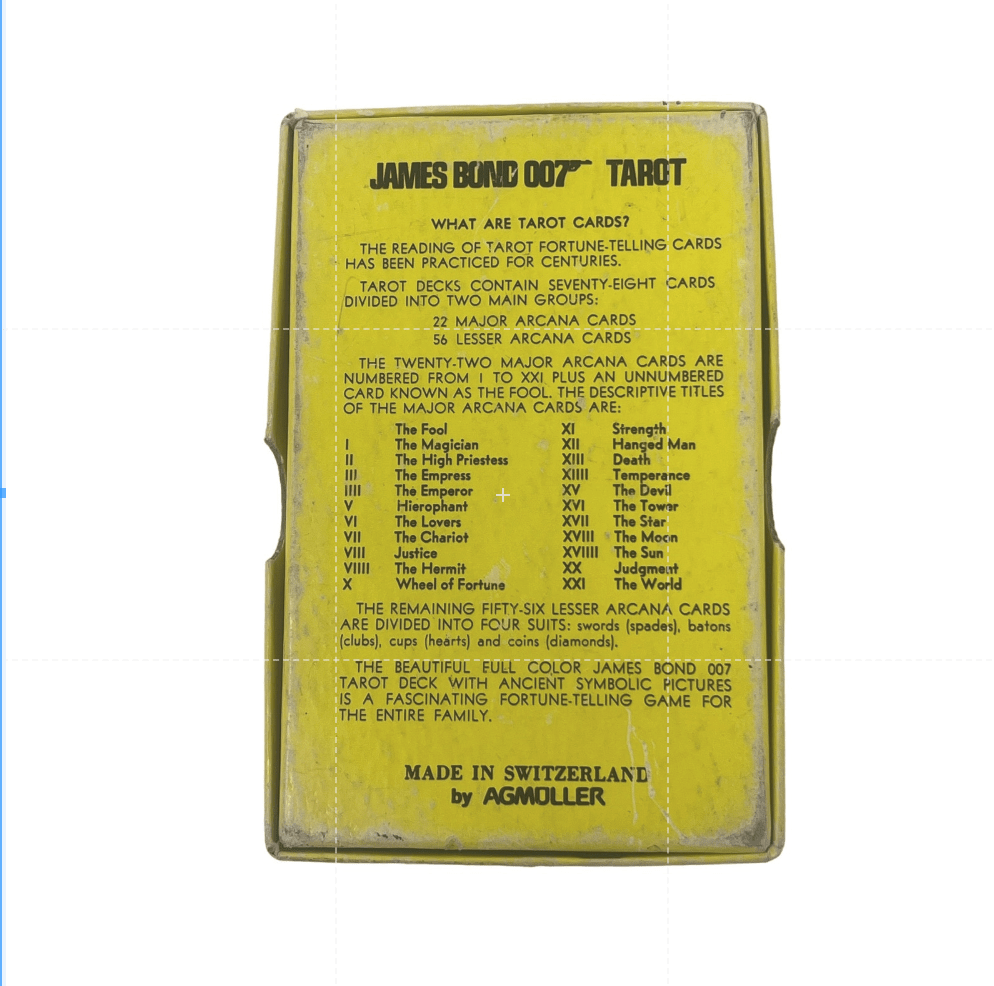 Vtg James Bond 007 Tarot Cards 1973 Fergus Hall Complete Deck - MST GoodsVintage