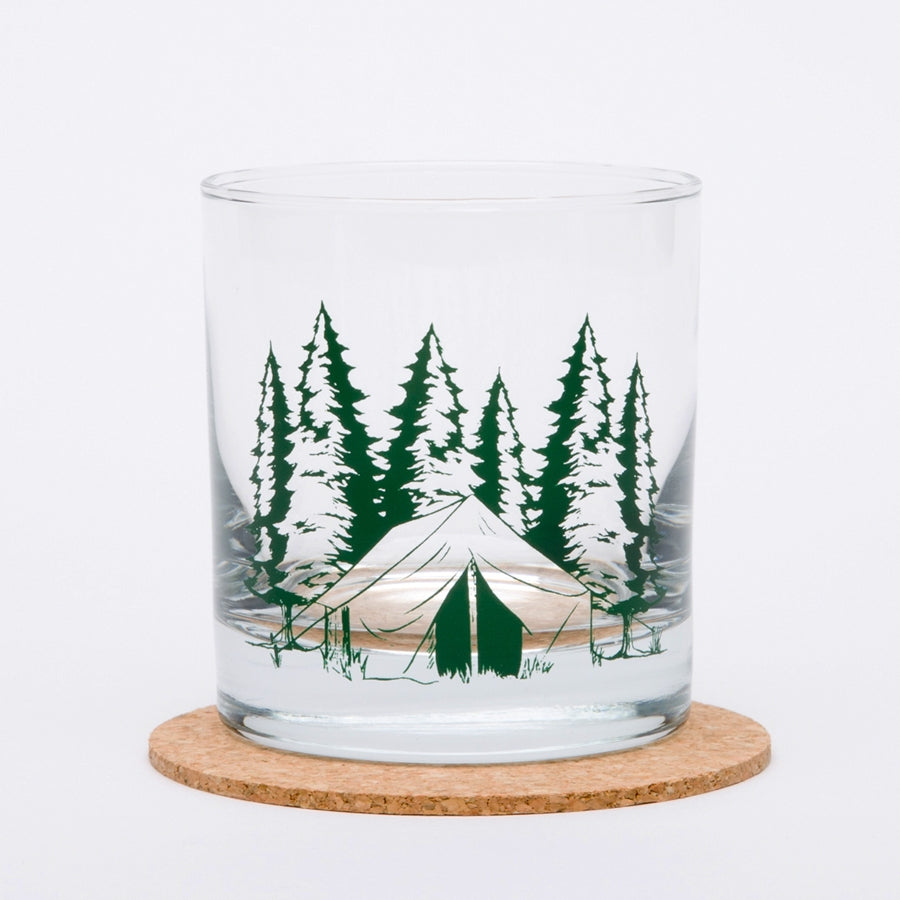 Camping Rocks Glass