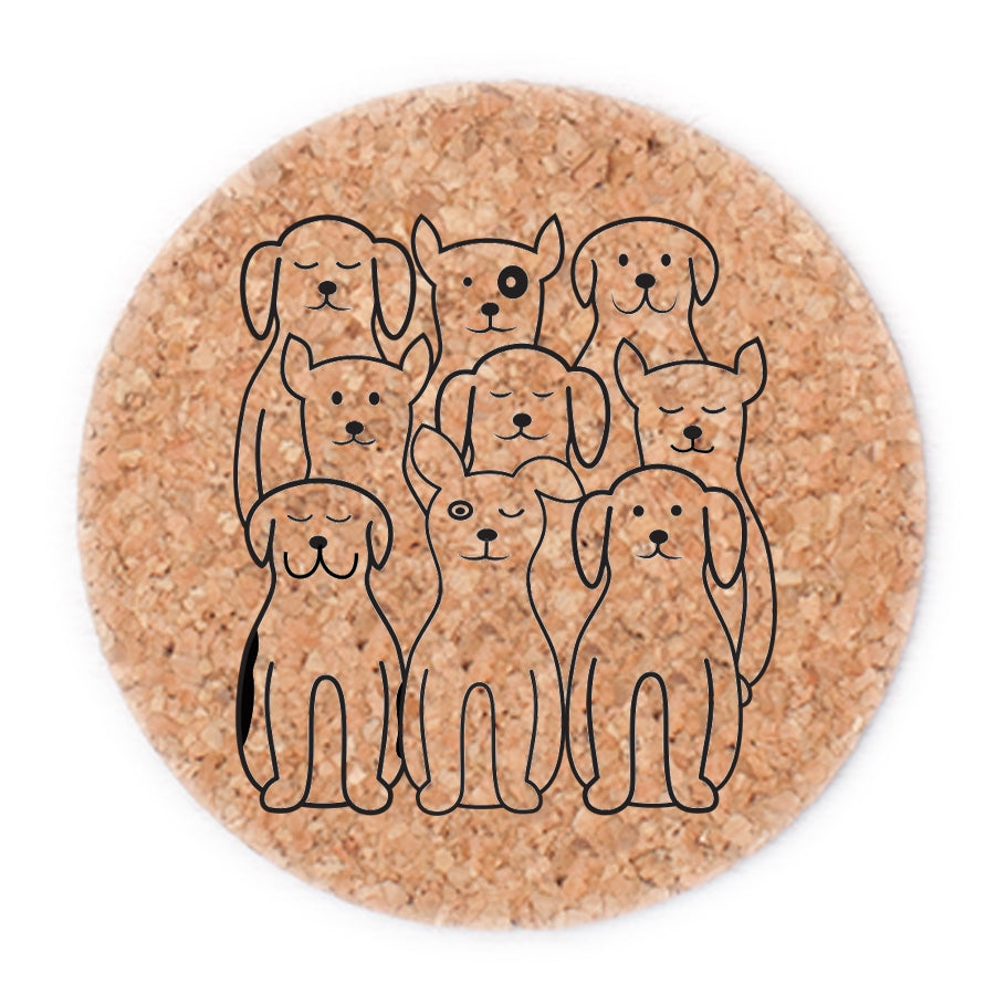 Dog Cork Coasters
